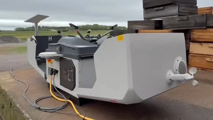 Remote wildlife services Wisconsin - drone docking station for ranch management and herd analysis